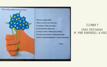 Kartka dla Marii Konopnickiej z okazji 180 rocznicy urodzin - podsumowanie wyzwania 4
