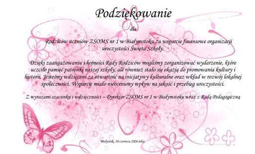 Podziękowanie