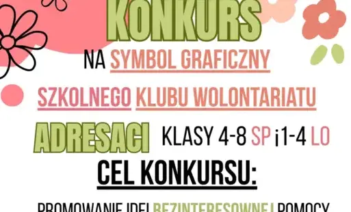 Zdjęcie do Konkurs na symbol graficzny Szkolnego Klubu Wolontariatu
