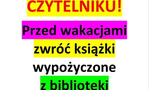 Zdjęcie do Biblioteka przypomina!